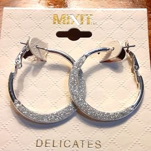 Mixit silver hoop earrings